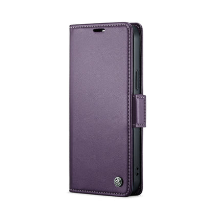 For iPhone 14 Pro CaseMe 023 Butterfly Buckle Litchi Texture RFID Anti-theft Leather Phone Case(Pearly Purple) - iPhone 14 Pro Cases by CaseMe | Online Shopping South Africa | PMC Jewellery