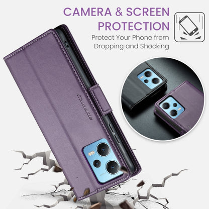 For Xiaomi Poco X5 5G/Redmi Note 12 5G Global CaseMe 023 Butterfly Buckle Litchi Texture RFID Anti-theft Leather Phone Case(Pearly Purple) - Xiaomi Cases by CaseMe | Online Shopping South Africa | PMC Jewellery | Buy Now Pay Later Mobicred