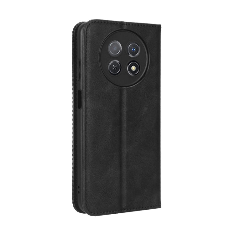 For Huawei Enjoy 60X Magnetic Buckle Retro Texture Leather Phone Case(Black) - Huawei Cases by PMC Jewellery | Online Shopping South Africa | PMC Jewellery