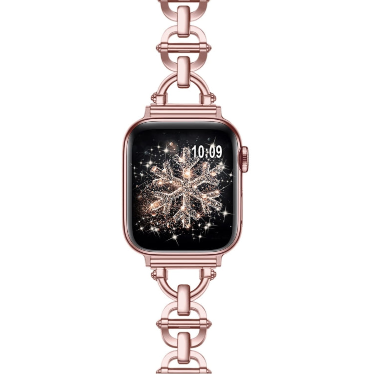 Ladder Buckle Metal Watch Band For Apple Watch SE 2022 44mm(Pink) - Watch Bands by PMC Jewellery | Online Shopping South Africa | PMC Jewellery