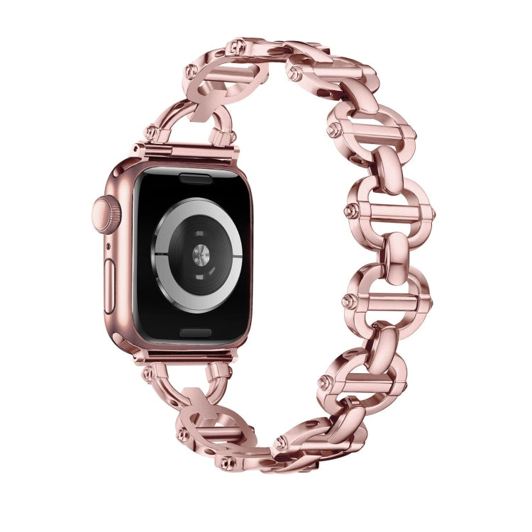 Ladder Buckle Metal Watch Band For Apple Watch SE 40mm(Pink) - Watch Bands by PMC Jewellery | Online Shopping South Africa | PMC Jewellery