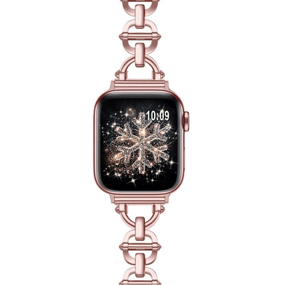 Ladder Buckle Metal Watch Band For Apple Watch 42mm(Pink) - Watch Bands by PMC Jewellery | Online Shopping South Africa | PMC Jewellery