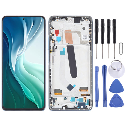 OLED LCD Screen For Xiaomi 11X Digitizer Full Assembly with Frame(Blue) - LCD Screen by PMC Jewellery | Online Shopping South Africa | PMC Jewellery