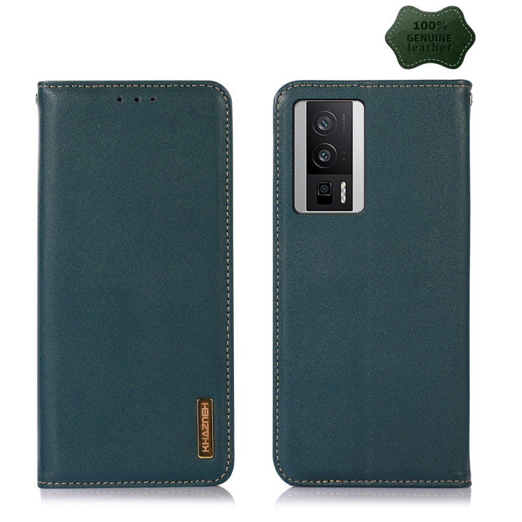 For Xiaomi Redmi K60 / K60 Pro / Poco F5 Pro KHAZNEH Nappa Top Layer Cowhide Leather Phone Case(Green) - Xiaomi Cases by PMC Jewellery | Online Shopping South Africa | PMC Jewellery