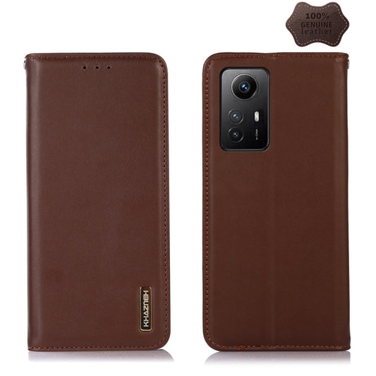 For Xiaomi Redmi Note 12S 4G KHAZNEH Nappa Top Layer Cowhide Leather Phone Case(Brown) - Xiaomi Cases by PMC Jewellery | Online Shopping South Africa | PMC Jewellery