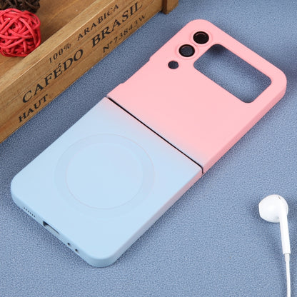 For Samsung Galaxy Z Flip4 Liquid TPU Silicone Gradient MagSafe Phone Case(Pink Blue) - Galaxy Z Flip4 5G Cases by PMC Jewellery | Online Shopping South Africa | PMC Jewellery