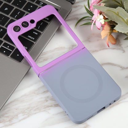 For Samsung Galaxy Z Flip5 Liquid TPU Silicone Gradient MagSafe Phone Case(Purple Grey) - Galaxy Z Flip5 Cases by PMC Jewellery | Online Shopping South Africa | PMC Jewellery