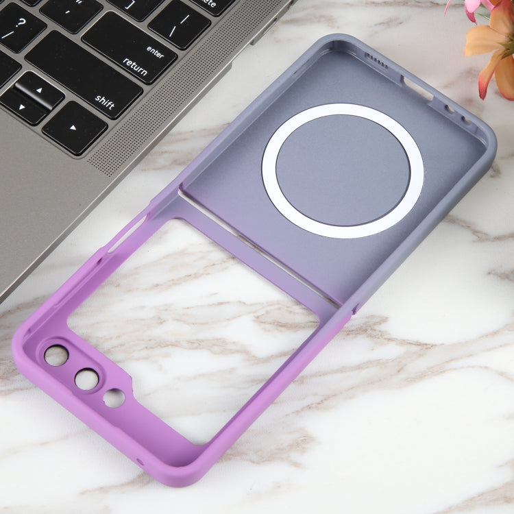 For Samsung Galaxy Z Flip5 Liquid TPU Silicone Gradient MagSafe Phone Case(Purple Grey) - Galaxy Z Flip5 Cases by PMC Jewellery | Online Shopping South Africa | PMC Jewellery