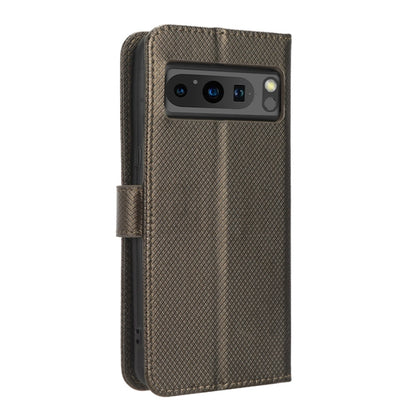 For Google Pixel 8 Pro Diamond Texture Leather Phone Case(Brown) - Google Cases by PMC Jewellery | Online Shopping South Africa | PMC Jewellery