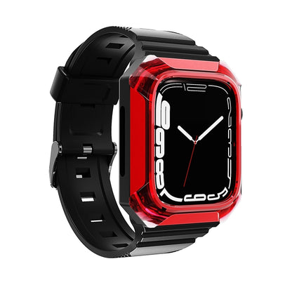 Armor Case Integrated TPU Watch Band For Apple Watch SE 44mm(Red) - Watch Bands by PMC Jewellery | Online Shopping South Africa | PMC Jewellery