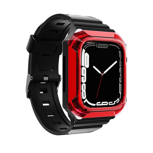 Armor Case Integrated TPU Watch Band For Apple Watch SE 44mm(Red) - Watch Bands by PMC Jewellery | Online Shopping South Africa | PMC Jewellery