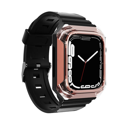 Armor Case Integrated TPU Watch Band For Apple Watch SE 44mm(Rose Gold) - Watch Bands by PMC Jewellery | Online Shopping South Africa | PMC Jewellery