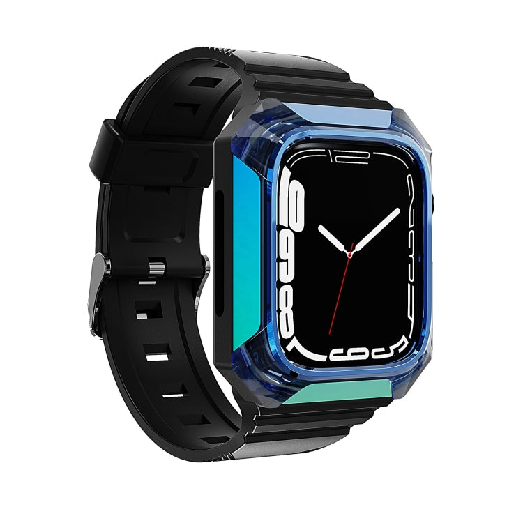 Armor Case Integrated TPU Watch Band For Apple Watch 42mm(Blue) - Watch Bands by PMC TechLife | Online Shopping South Africa | PMC TechLife