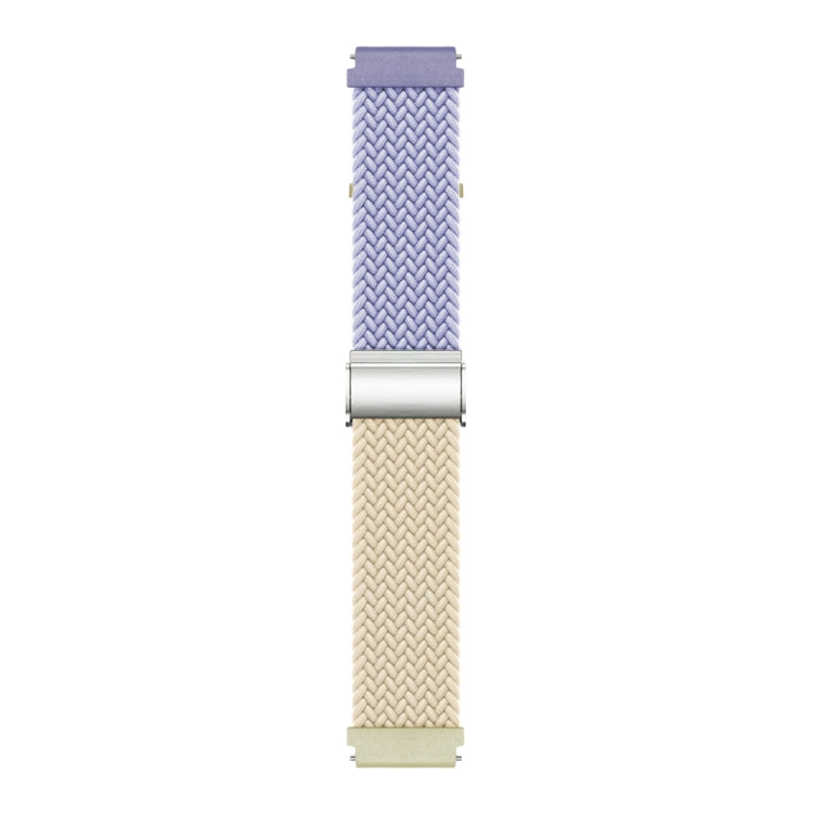 22mm Buckle Braided Nylon Watch Band(Purple Starlight) - 22mm Bands by PMC Jewellery | Online Shopping South Africa | PMC Jewellery