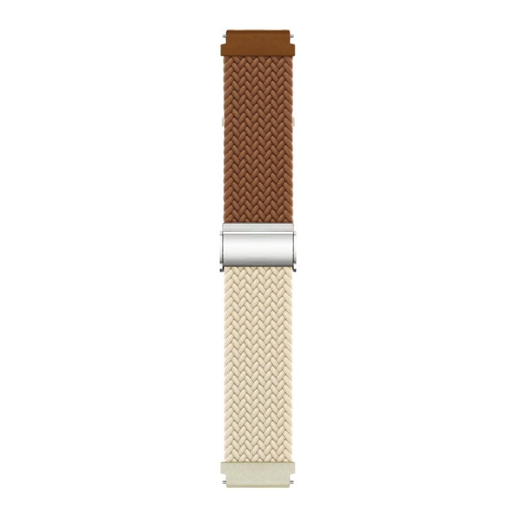 22mm Buckle Braided Nylon Watch Band(Brown Starlight) - 22mm Bands by PMC Jewellery | Online Shopping South Africa | PMC Jewellery