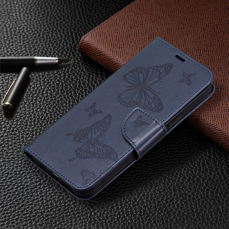 For Xiaomi Poco F5 5G / Redmi Note 12 Turbo Two Butterflies Embossing Leather Phone Case(Blue) - Xiaomi Cases by PMC Jewellery | Online Shopping South Africa | PMC Jewellery