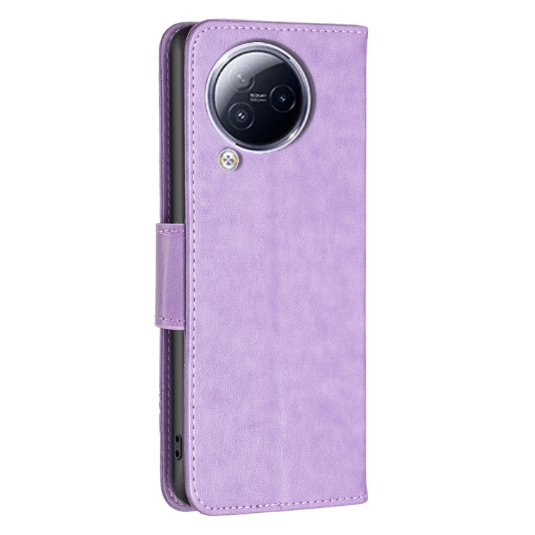 For Xiaomi Civi 3 5G Two Butterflies Embossing Leather Phone Case(Purple) - Xiaomi Cases by PMC Jewellery | Online Shopping South Africa | PMC Jewellery