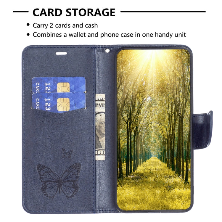 For Xiaomi Redmi 12 4G Two Butterflies Embossing Leather Phone Case(Blue) - free shipping - PMC TechLife - Order now!