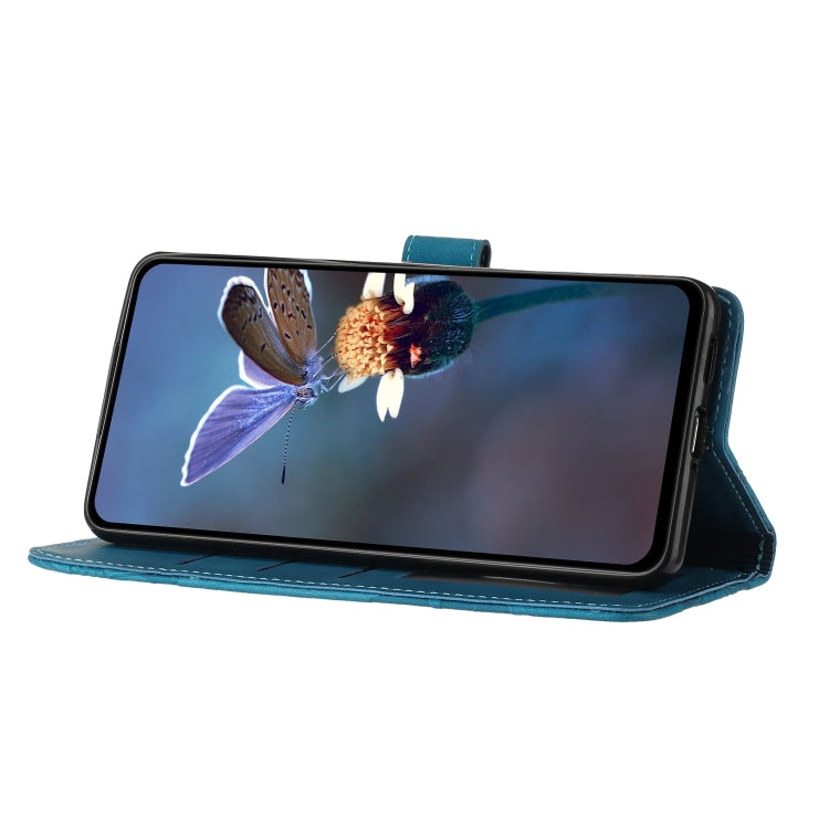 For Xiaomi Redmi A1 Flower Embossing Pattern Leather Phone Case(Blue) - free shipping - PMC TechLife - Order now!