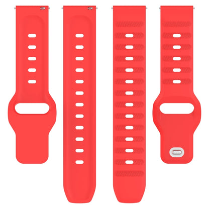 20mm Universal Dots Pattern Silicone Replacement Watch Band(Red) - 20mm Bands by PMC Jewellery | Online Shopping South Africa | PMC Jewellery