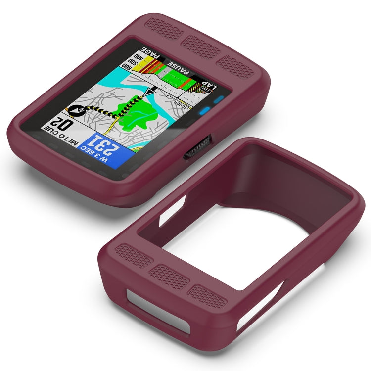 For Wahoo Elemnt Roam WFCC4 Stopwatch Silicone Protective Case(Wine Red) - Watch Case by PMC Jewellery | Online Shopping South Africa | PMC Jewellery