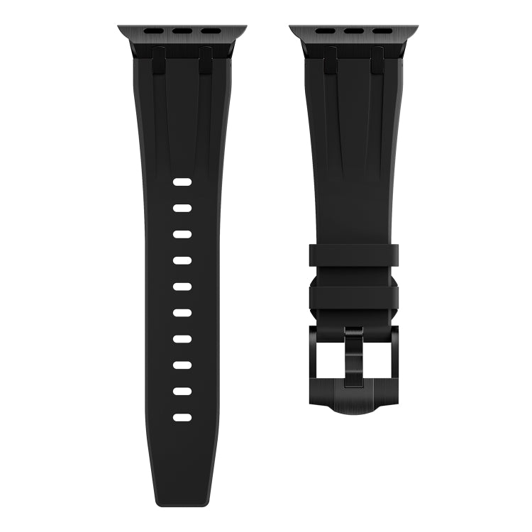 AP Silicone Watch Band For Apple Watch 8 41mm(Black Black) - Watch Bands by PMC TechLife | Online Shopping South Africa | PMC TechLife