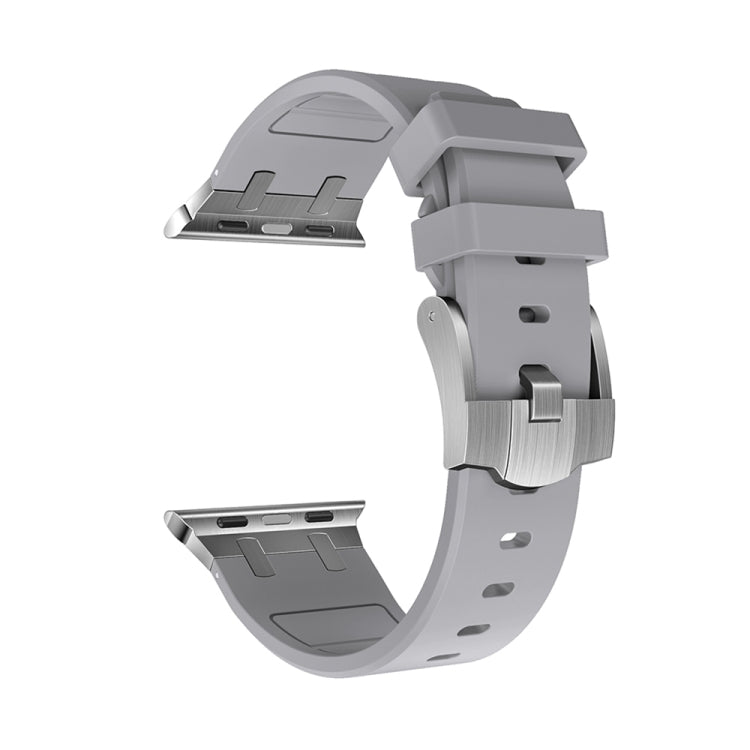 AP Silicone Watch Band For Apple Watch 8 41mm(Silver Grey) - Watch Bands by PMC Jewellery | Online Shopping South Africa | PMC Jewellery