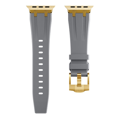 AP Silicone Watch Band For Apple Watch 8 45mm(Gold Grey) - Watch Bands by PMC Jewellery | Online Shopping South Africa | PMC Jewellery