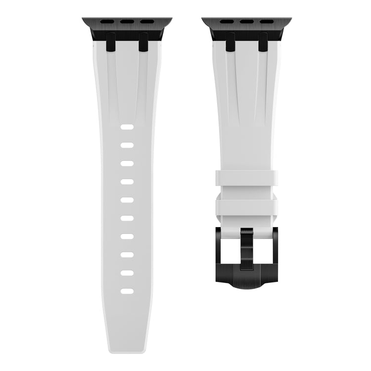 AP Silicone Watch Band For Apple Watch 8 45mm(Black White) - Watch Bands by PMC TechLife | Online Shopping South Africa | PMC TechLife
