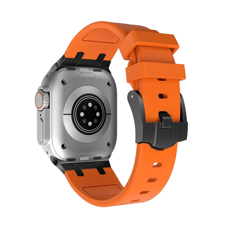AP Silicone Watch Band For Apple Watch 6 40mm(Black Orange) - Watch Bands by PMC TechLife | Online Shopping South Africa | PMC TechLife