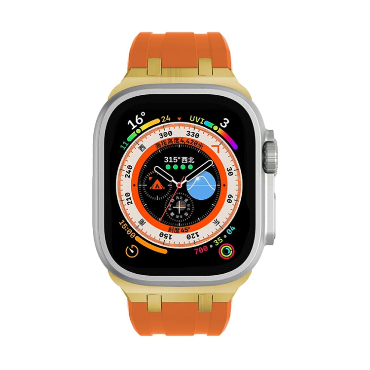 AP Silicone Watch Band For Apple Watch 6 40mm(Gold Orange) - Watch Bands by PMC TechLife | Online Shopping South Africa | PMC TechLife