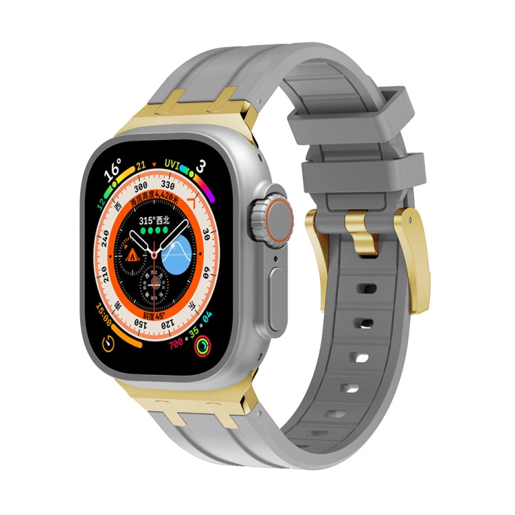 AP Silicone Watch Band For Apple Watch 6 40mm(Gold Grey) - Watch Bands by PMC TechLife | Online Shopping South Africa | PMC TechLife