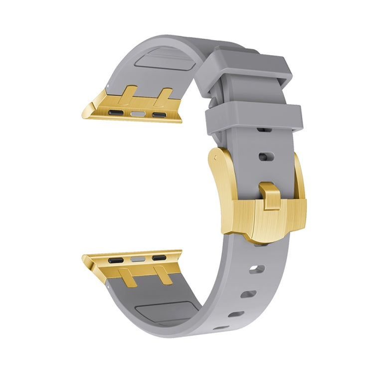 AP Silicone Watch Band For Apple Watch 6 40mm(Gold Grey) - Watch Bands by PMC TechLife | Online Shopping South Africa | PMC TechLife