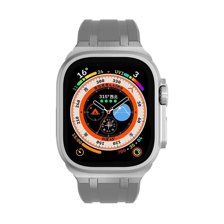 AP Silicone Watch Band For Apple Watch 6 44mm(Silver Grey) - Watch Bands by PMC TechLife | Online Shopping South Africa | PMC TechLife