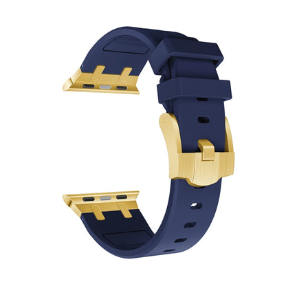 AP Silicone Watch Band For Apple Watch 4 44mm(Gold Blue) - Watch Bands by PMC Jewellery | Online Shopping South Africa | PMC Jewellery