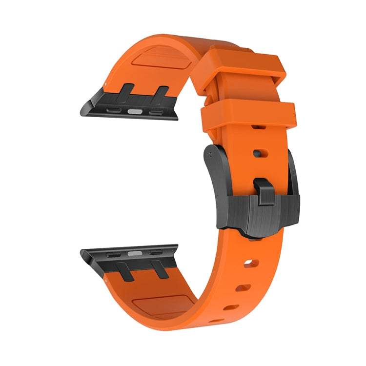 AP Silicone Watch Band For Apple Watch 4 44mm(Black Orange) - Watch Bands by PMC TechLife | Online Shopping South Africa | PMC TechLife