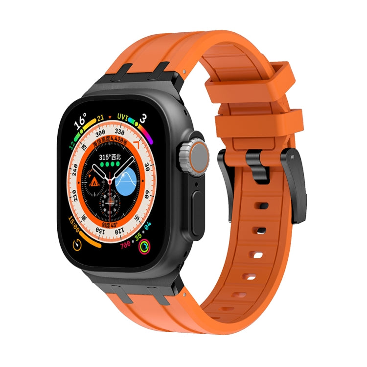 AP Silicone Watch Band For Apple Watch 2 38mm(Black Orange) - Watch Bands by PMC TechLife | Online Shopping South Africa | PMC TechLife