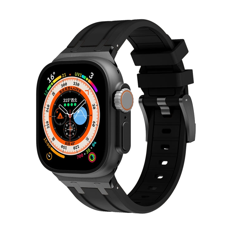AP Silicone Watch Band For Apple Watch 2 42mm(Black Black) - Watch Bands by PMC TechLife | Online Shopping South Africa | PMC TechLife
