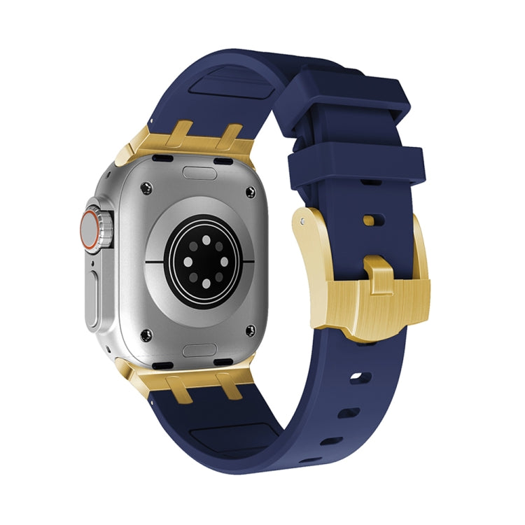AP Silicone Watch Band For Apple Watch 2 42mm(Gold Blue) - Watch Bands by PMC TechLife | Online Shopping South Africa | PMC TechLife