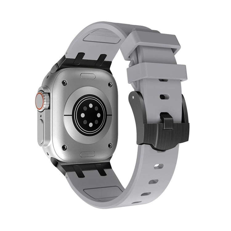 AP Silicone Watch Band For Apple Watch 42mm(Black Grey) - Watch Bands by PMC TechLife | Online Shopping South Africa | PMC TechLife