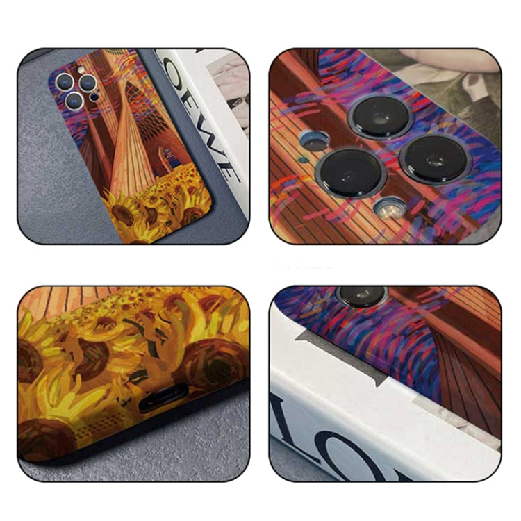 For iPhone 14 Pro Max Precise Hole Oil Painting Pattern PC Phone Case(Architectural Painting) - iPhone 14 Pro Max Cases by PMC Jewellery | Online Shopping South Africa | PMC Jewellery