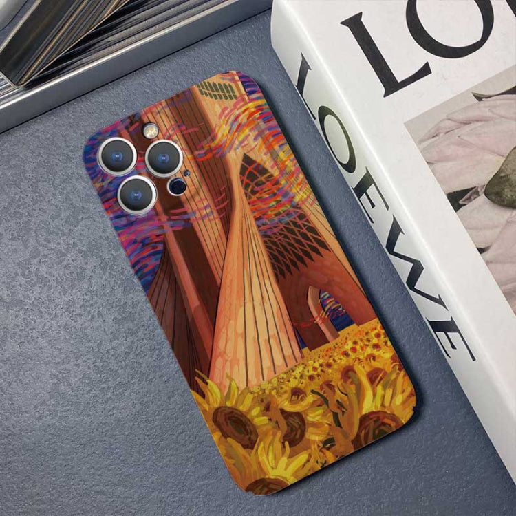 For iPhone 11 Precise Hole Oil Painting Pattern PC Phone Case(Architectural Painting) - iPhone 11 Cases by PMC Jewellery | Online Shopping South Africa | PMC Jewellery