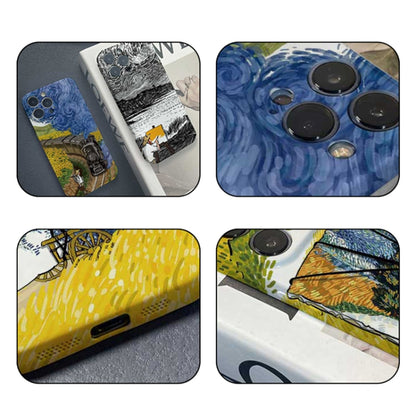 For iPhone SE 2022 / 2020 / 8 / 7 Precise Hole Oil Painting Pattern PC Phone Case(Handcart) - iPhone SE 2022 / 2020 / 8 / 7 Cases by PMC Jewellery | Online Shopping South Africa | PMC Jewellery