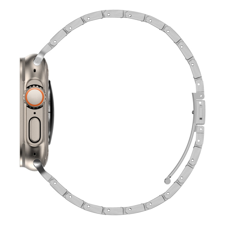 Double Rows Metal Watch Band For Apple Watch Ultra 49mm(Silver) - Watch Bands by PMC TechLife | Online Shopping South Africa | PMC TechLife