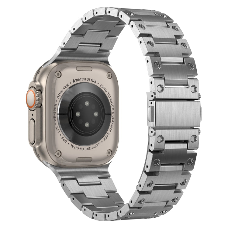 Double Rows Metal Watch Band For Apple Watch 5 44mm(Silver) - Watch Bands by PMC TechLife | Online Shopping South Africa | PMC TechLife