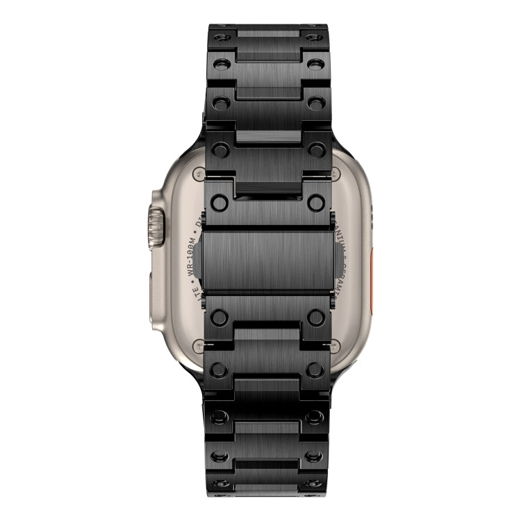 Double Rows Metal Watch Band For Apple Watch 4 44mm(Black) - Watch Bands by PMC TechLife | Online Shopping South Africa | PMC TechLife