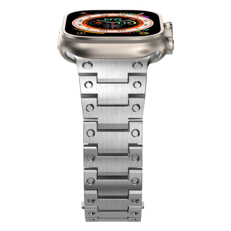 Double Rows Metal Watch Band For Apple Watch 38mm(Silver) - Watch Bands by PMC TechLife | Online Shopping South Africa | PMC TechLife