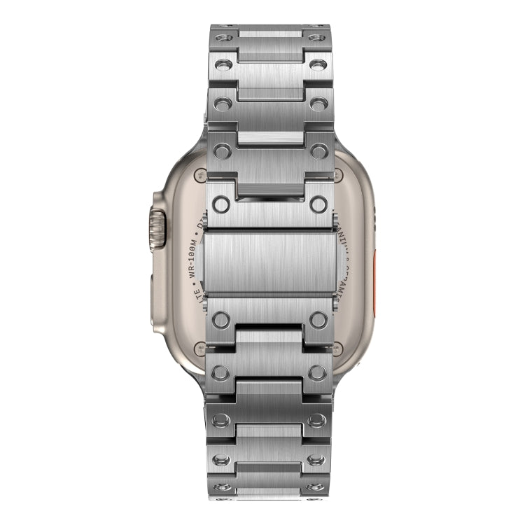 Double Rows Metal Watch Band For Apple Watch 38mm(Silver) - Watch Bands by PMC TechLife | Online Shopping South Africa | PMC TechLife