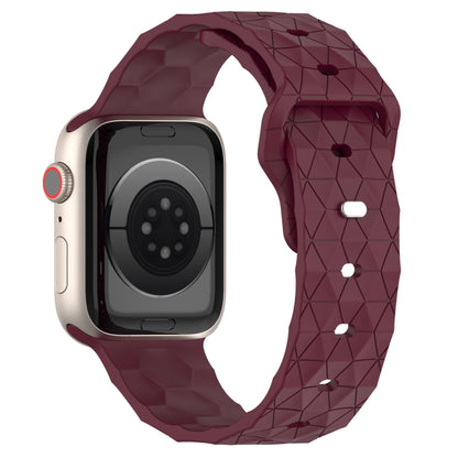 Football Texture Silicone Watch Band For Apple Watch 8 41mm(Wine Red) - Watch Bands by PMC Jewellery | Online Shopping South Africa | PMC Jewellery