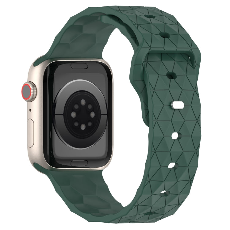 Football Texture Silicone Watch Band For Apple Watch 8 41mm(Pine Green) - Watch Bands by PMC Jewellery | Online Shopping South Africa | PMC Jewellery